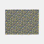 Lemon Drops Art Muster Fleecedecke (Vorderseite (Horizontal))