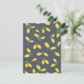Lemon Drops Art Muster Postkarte (Stehend Vorderseite)