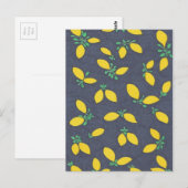 Lemon Drops Art Muster Postkarte (Vorne/Hinten)