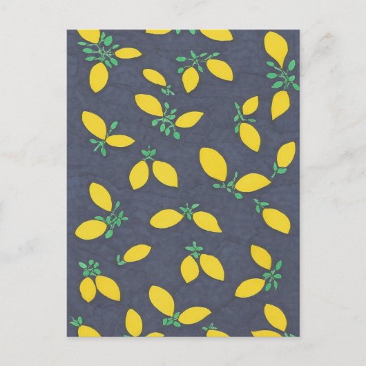 Lemon Drops Art Muster Postkarte (Vorderseite)