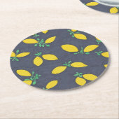 Lemon Drops Art Muster Runder Pappuntersetzer (Angewinkelt)