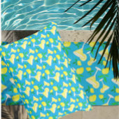 Lemon Drops Lemons Caribbean Blue Beach Towel Strandtuch
