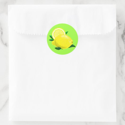 Lemon Drops Runder Aufkleber (Tasche)