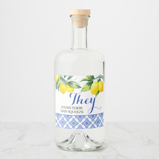 Lemon Dusche Alkoholflaschenetikett (Vorderseite)