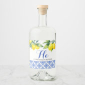 Lemon Dusche Alkoholflaschenetikett (Vorderseite)