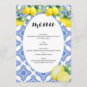 Lemon Dusche Menükarte (Vorderseite)