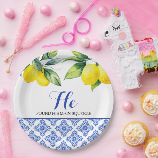 Lemon Dusche Pappteller (Party)