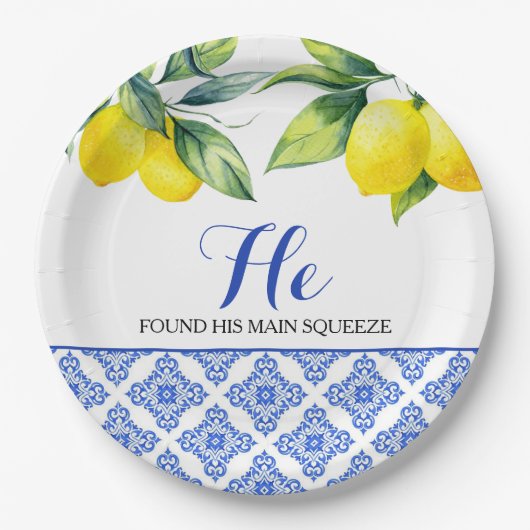 Lemon Dusche Pappteller (Vorderseite)