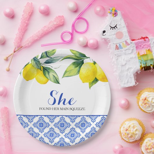 Lemon Dusche Pappteller (Party)