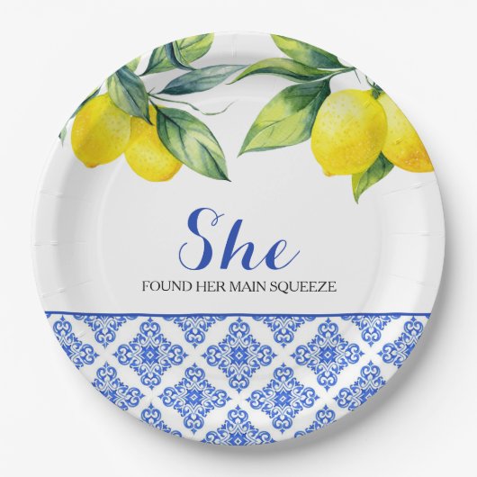 Lemon Dusche Pappteller (Vorderseite)