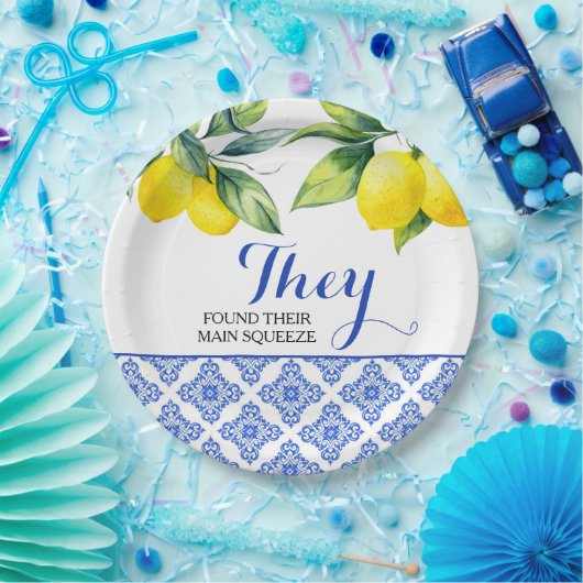 Lemon Dusche Pappteller (Party)