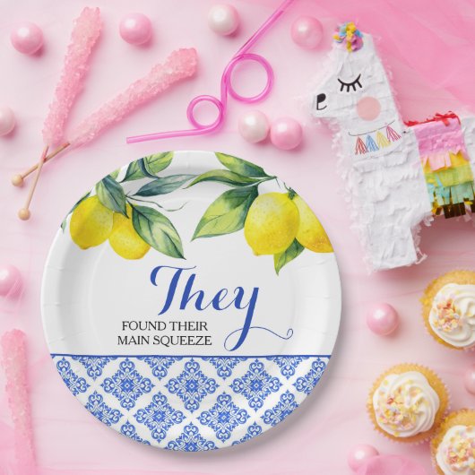 Lemon Dusche Pappteller (Party)