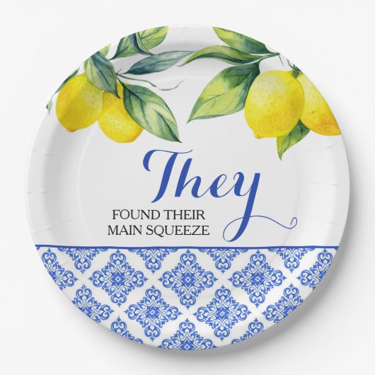 Lemon Dusche Pappteller (Vorderseite)