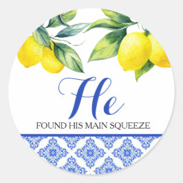 Lemon Dusche Runder Aufkleber