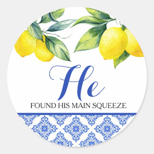 Lemon Dusche Runder Aufkleber (Vorderseite)