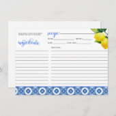 Lemon Duschrei-Karte Begleitkarte (Vorne/Hinten)