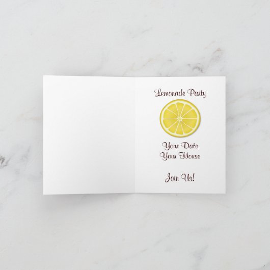 Lemon Einladung (Innenseite)
