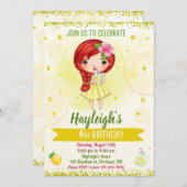 Lemon Einladung Lemonade Stand Einladung Citrus (Vorne/Hinten)