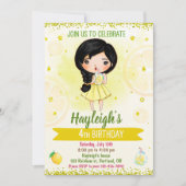 Lemon Einladung Sommer Geburtstagsläderin (Vorderseite)