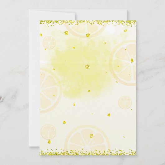 Lemon Einladung Sommer Geburtstagsläderin (Rückseite)