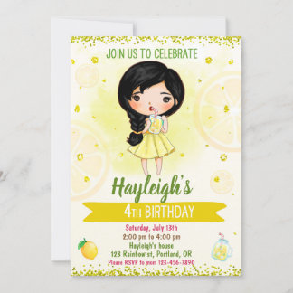 Lemon Einladung Sommer Geburtstagsläderin