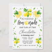 Lemon Einladung zum 1. Geburtstag (Vorderseite)