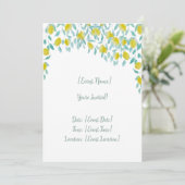 Lemon Einladungskarte Einladung (Stehend Vorderseite)
