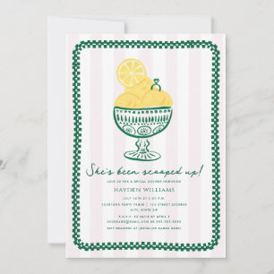 Lemon-Eiscreme-Hochzeitsverlobung Aufgehoben Einladung
