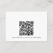 Lemon elegant Bridal shower QR code for registry  Begleitkarte (Rückseite)