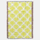 Lemon Elegant Damask Decke (Vorderseite Vertikal)