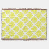 Lemon Elegant Damask Decke (Vorderseite)