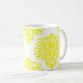 Lemon Elegant Damask Tasse (VorderseiteRechts)