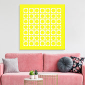 Lemon Elegant Grid Dots Leinwanddruck (Insitu (Wohnzimmer))