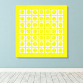 Lemon Elegant Grid Dots Leinwanddruck (Insitu (Holzboden))