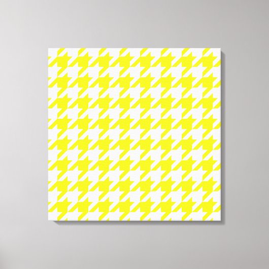 Lemon Elegant Hahnentrittmuster Leinwanddruck (Vorderseite)