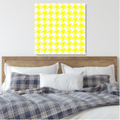 Lemon Elegant Hahnentrittmuster Leinwanddruck (Insitu (Schlafzimmer))