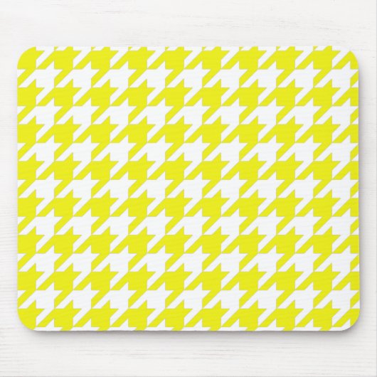 Lemon Elegant Hahnentrittmuster Mousepad (Vorne)