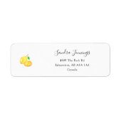 Lemon Elegant Minimalistisch Simple Chic Address B (Vorne)