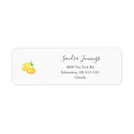 Lemon Elegant Minimalistisch Simple Chic Address B