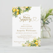Lemon Elegant Modernes Summer Brautparty Einladung (Stehend Vorderseite)
