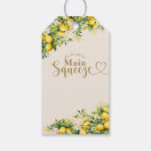 Lemon Elegant Modernes Summer Brautparty Geschenkanhänger (Rückseite)