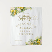 Lemon Elegant Modernes Summer Brautparty Wandteppich (Vorderseite)