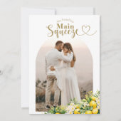 Lemon Elegant Modernes Summer Foto Brautparty Dankeskarte (Rückseite)