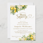 Lemon Elegant Modernes Summer Foto Brautparty Einladung (Vorderseite)