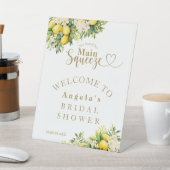 Lemon Elegant Modernes Welcome Brautparty Sockelschild (In SItu)