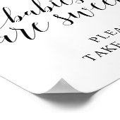 Lemon Elegant Typografy BABIES SIND SWEET Poster (Ecke)