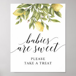 Lemon Elegant Typografy BABIES SIND SWEET v2 Poster