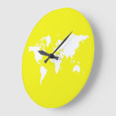 Lemon Elegante World Große Wanduhr (Winkel)