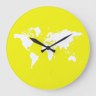 Lemon Elegante World Große Wanduhr
