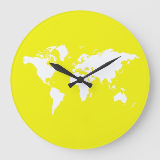 Lemon Elegante World Große Wanduhr (Vorderseite)